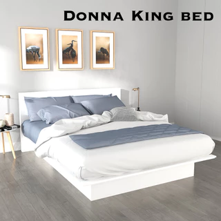 Tomato Home เตียง 6ฟุต รุ่น Donna King bed เตียงไม้ | เตียงมินิมอล Chic สวยหรู| รับนนได้ 300โล