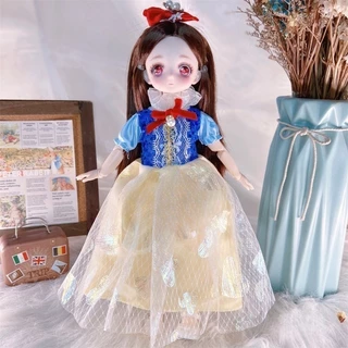 CDD ตุ๊กตา BJD3D ข้อต่อขยับได้30ซมของเล่นสําหรับเด็ก ตุ๊กตาเจ้าหญิงน้อย ของขวัญสำหรับสาว ๆ