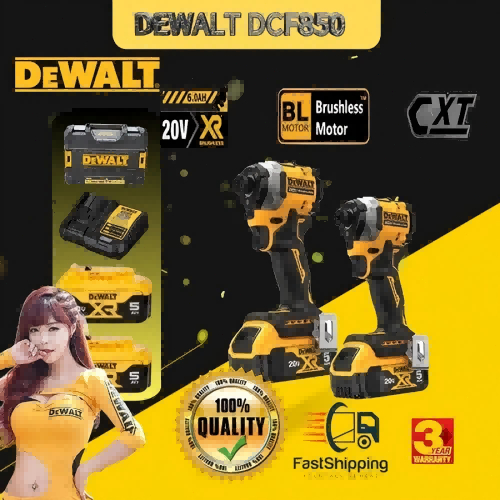 DEWALT DCF850 ไขควงไร้สาย Brushless 20V Max Atomic (เฉพาะเครื่อง) ของแท้ 100%