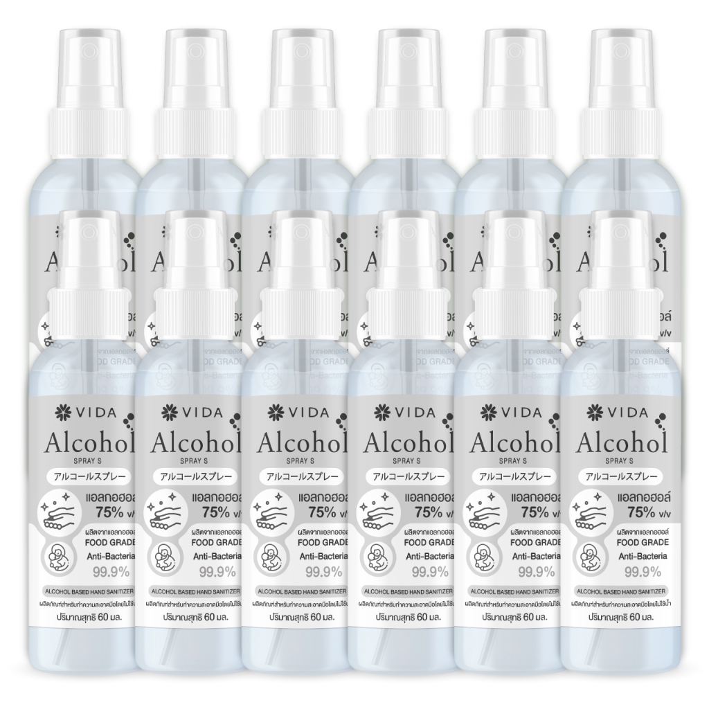 [Hot Item] VIDA SPRAY ALCOHOL S 12 ขวด (Food grade)