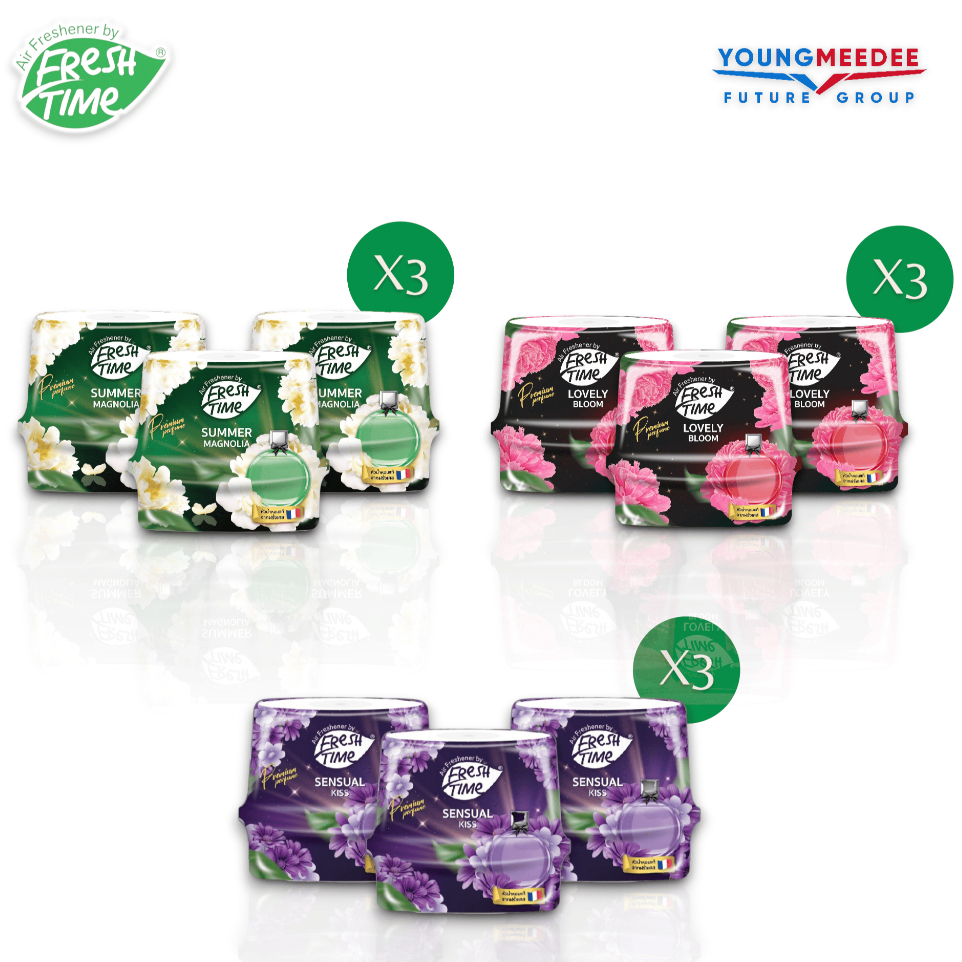 (แพ็ค 3 ชิ้น) Fresh Time เจลหอมปรับอากาศ 180g