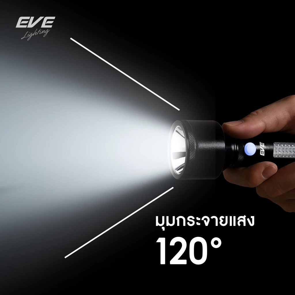 EVE ไฟฉาย LED แรงสูง ชาร์จ TYPE-C ปรับ 4 โหมด thumbnail 8