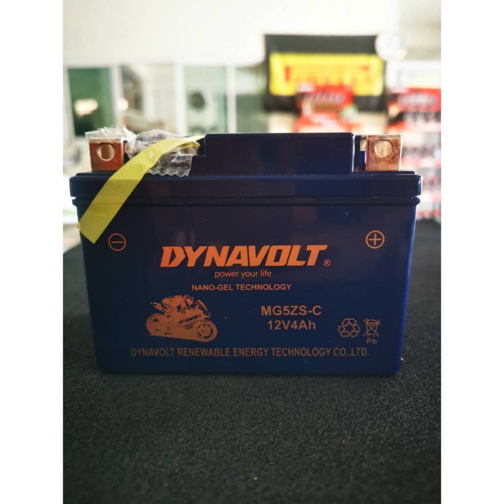 DYNAVOLT รุ่น MG5ZS-C แบตเตอรี่มอเตอร์ไซค์แบบเจลไม่ต้องใช้น้ำกลั่น 12V 4AH ขนาด 113x69x85 CCA 140