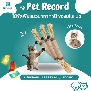 PET Record ไม้แมวเมา มาทาทาบิ ของเล่นแมว ขัดฟัน ลดคราบหินปูน แทะเพลิน ขนาดใหญ่