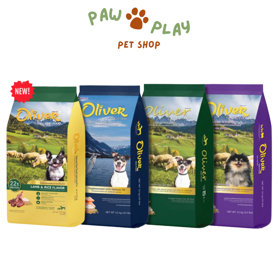 [ ยกกระสอบ 15kg ] Oliver Dog อาหารสุนัขโอลิเวอร์ด็อก อาหารเม็ดสุนัข ควบคุมความเค็ม
