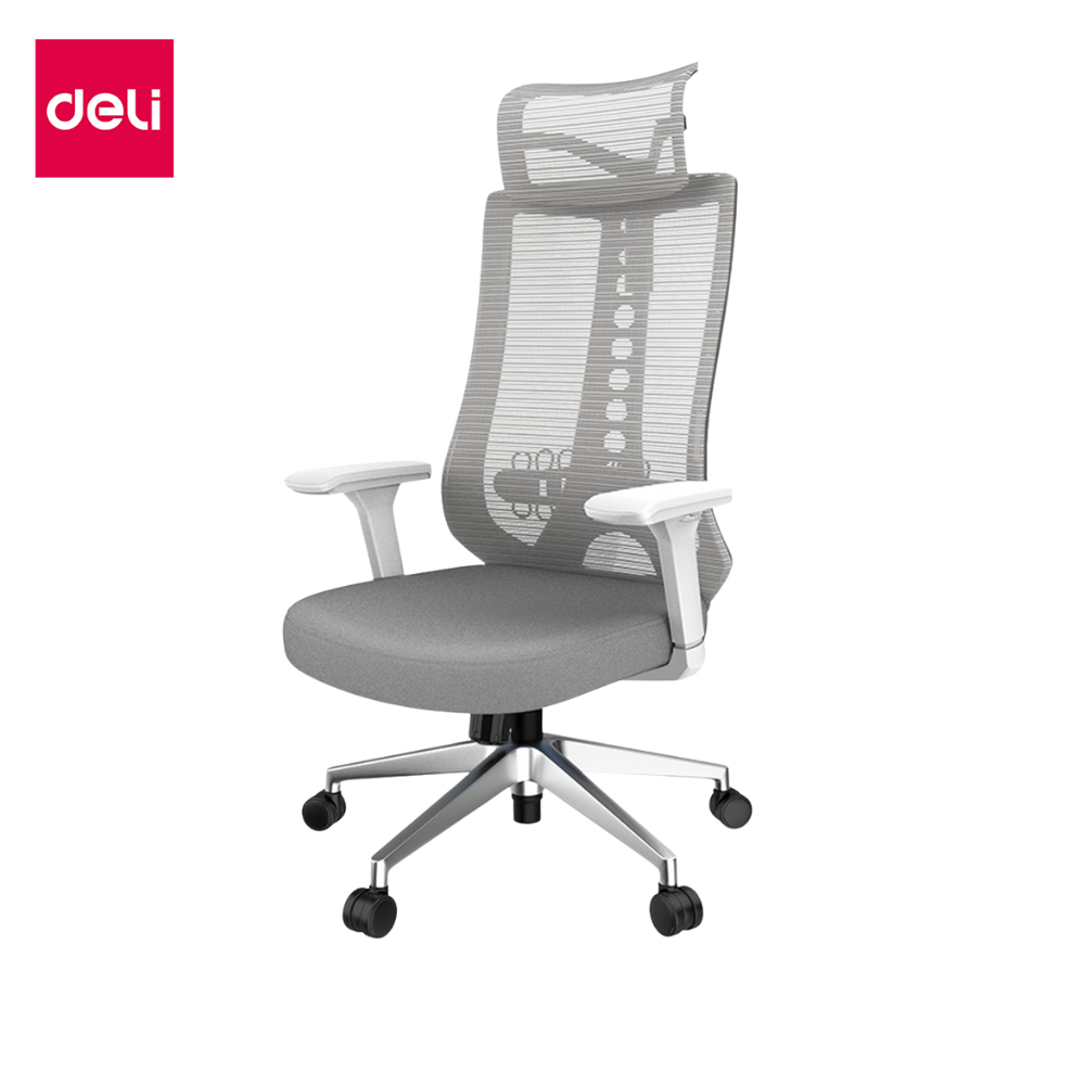 Deli เก้าอี้สำนักงาน เก้าอี้เพื่อสุขภาพ พนักพิงปรับเอนได้ มีที่พักขา รองรับทุกสรีระ Office Chair