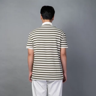 B&R เสื้อโปโล Striped polo shirt เนื้อผ้านุ่มและระบายอากาศ ธุรกิจ ผู้ใหญ่