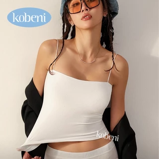 ⭐KOBENI⭐สายเดี่ยว มีฟองน้ำในตัว เต็มตัว มีหลายสีให้เลือก ผ้านิ่มยืดได้เยอะ ระบายอากาศ