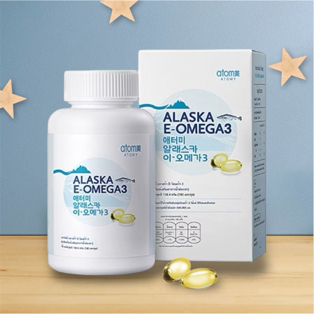 อะโทมี่ อลาสก้า อี-โอเมก้า 3(ผลิตภัณฑ์เสริมอาหารน้ำมันปลา) Atomy Alaska E-Omega 3(Fish Oil Dietary S