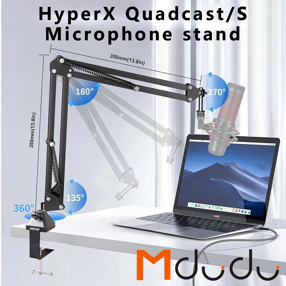 สำหรับ FANTECH/MCX03/HyperX/Quadcast/S Boom Arm Stand ขาตั้งไมโครโฟนปรับได้สำหรับการบันทึกเสียง สตรี