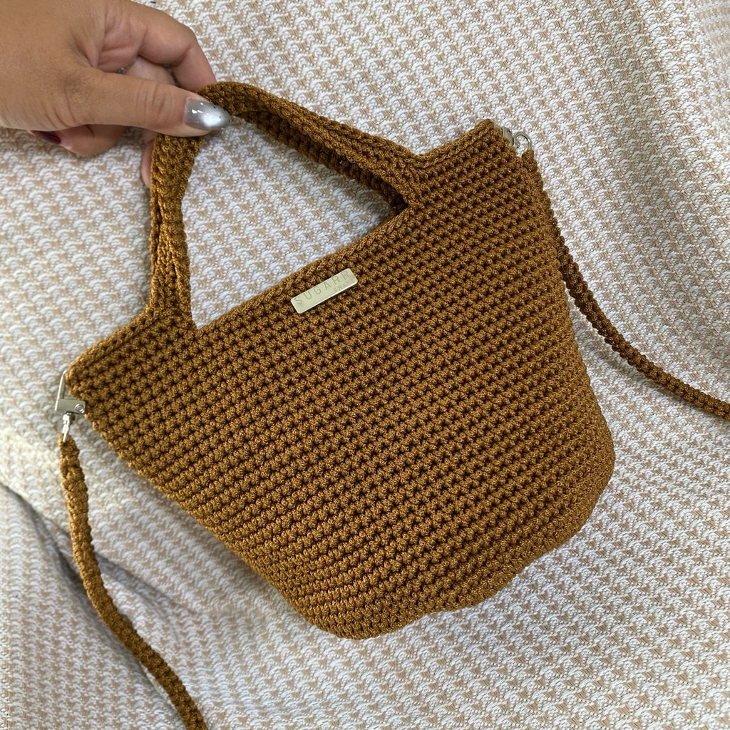 กระเป๋าเชือกร่มถัก 🧶🔥กระเป๋าถักมือ กระเป๋า cross body งานhandmade100% สั่งทำ