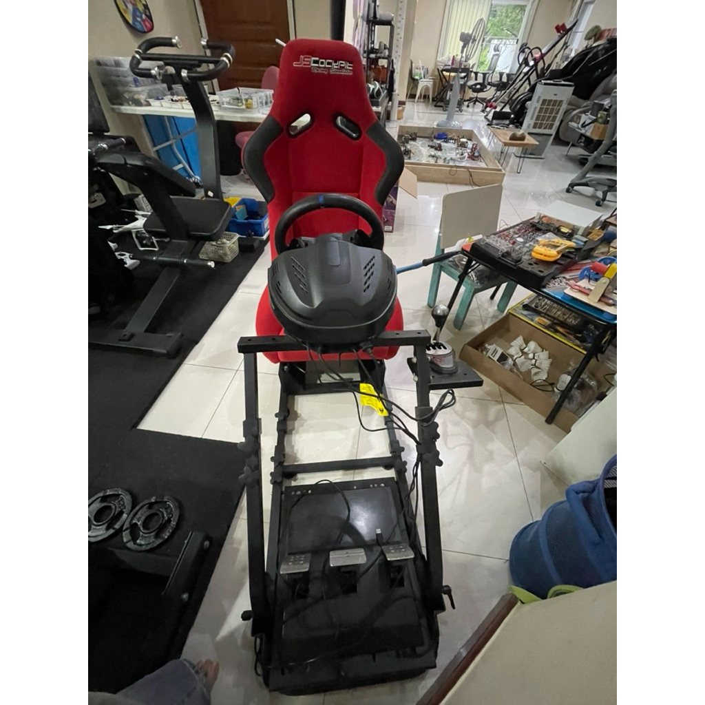 Full Cockpit พร้อมซิ่ง เบาะ JS Cockpit GT3 + พวงมาลัย และเกียร์ Thruster Master T300
