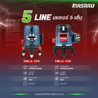 MASARU เครื่องวัดระดับเลเซอร์ แสงสีเขียว 12/16 เส้น 3/4แกน 360องศา เลเซอร์วัดระดับ LASER LEVEL METER