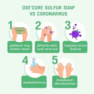 [สินค้าขายดี] Oxe'cure สบู่ สำหรับผิวหน้า ผิวกาย Sulfur Soap 100 g (10OX00046)