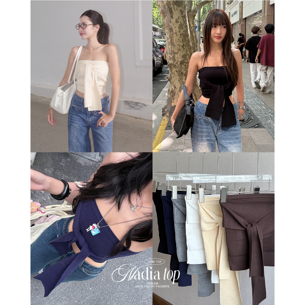 ICEBLINK l Nadia tank top เกาะอกแบบผูก 6 สี