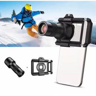 APEXEL 2-in-1 Telephoto Macro เลนส์ Observation 6x กล้องโทรทรรศน์ Ultra CLEAR การถ่ายภาพโทรศัพท์มือถือเลนส์อุปกรณ์เสริม