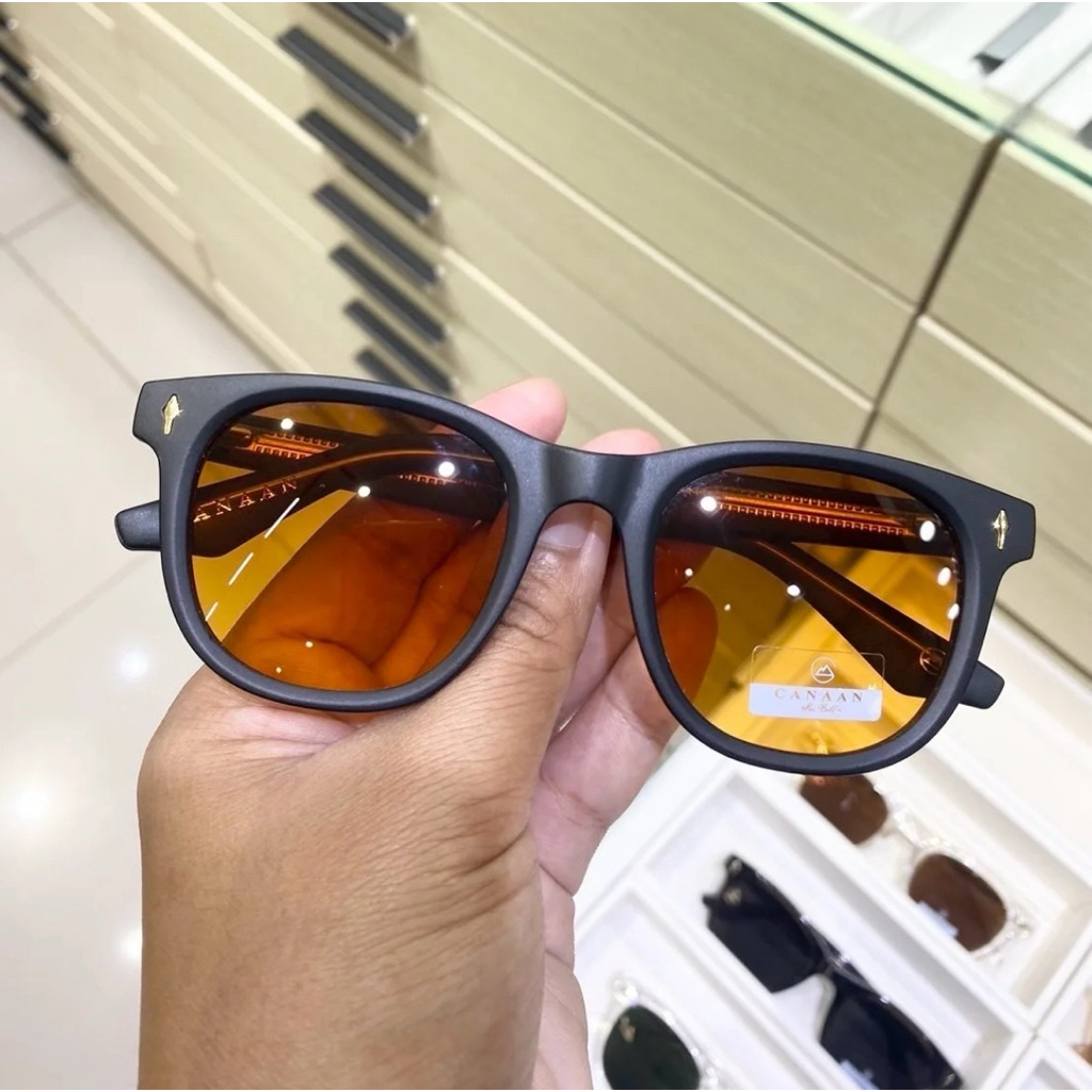 แว่นกันแดด สไตล์วินเทจ สุดฮิต  เเบรนด์ canaan แท้สั่งตรงจากโรงงาน กัน UV400 สามารถนำกรอบเปลี่ยนเลนส์สายตาได้ ราคา ถูกที่สุด ดีลบีเคเค แกลเลอรีภาพที่ 6