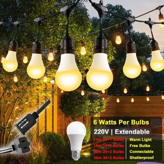 Qimedo ไฟปิงปองLED 6W สว่างสุด ไฟแต่งสวน วินเทจ ไฟสายLED กลางแจ้อง ไฟประดับ งานเลี้ยง คริสต์มาส ปาร์ตี้