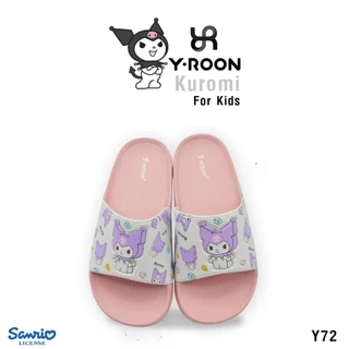 รองเท้าแตะเด็ก Y-Roon X Kuromi ลิขสิทธิ์แท้ รองเท้าสีโทนสีพาสเทล (Y72)