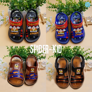 รองเท้าเด็กหัดเดิน พื้นนุ่ม ลายฮีโร่ผจญภัย เด็กชายเด็กหญิง ไ…