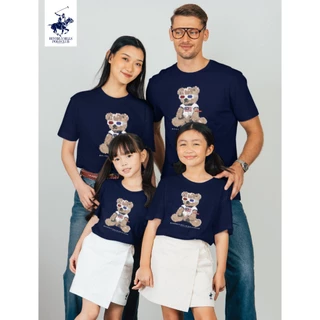 BEVERLY HILLS POLO CLUB เสื้อยืดคอกลม เด็กและผู้ใหญ่ รุ่น BNSG109 และ KNSG109