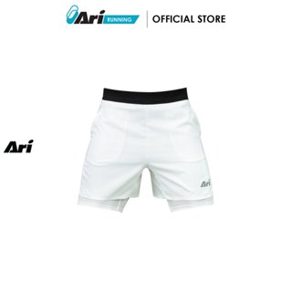 ARI MEN BREATHE 2IN1 V3 RUNNING SHORTS 3 INCHES - WHITE (AAP…