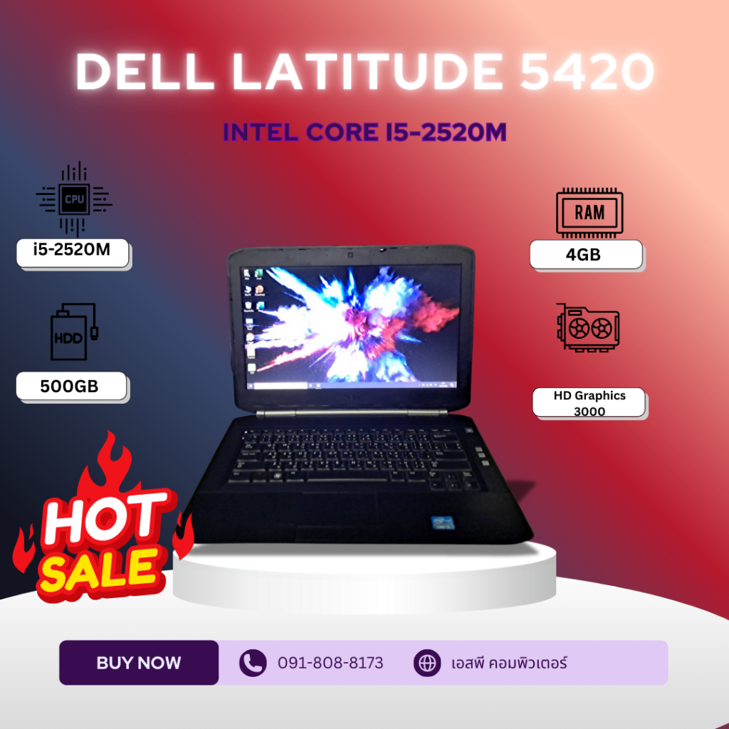 Dell Latitude 5420 | โน๊ตบุ๊คมือสองสภาพดี แม่ค้าใจดี แถมครบ พร้อมใช้