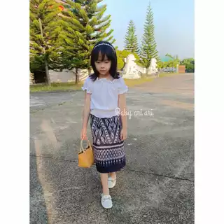 ชุดไทยเด็กผู้หญิง ผ้าฝ้ายใส่สบาย ระบายอากาศได้ดีมาก