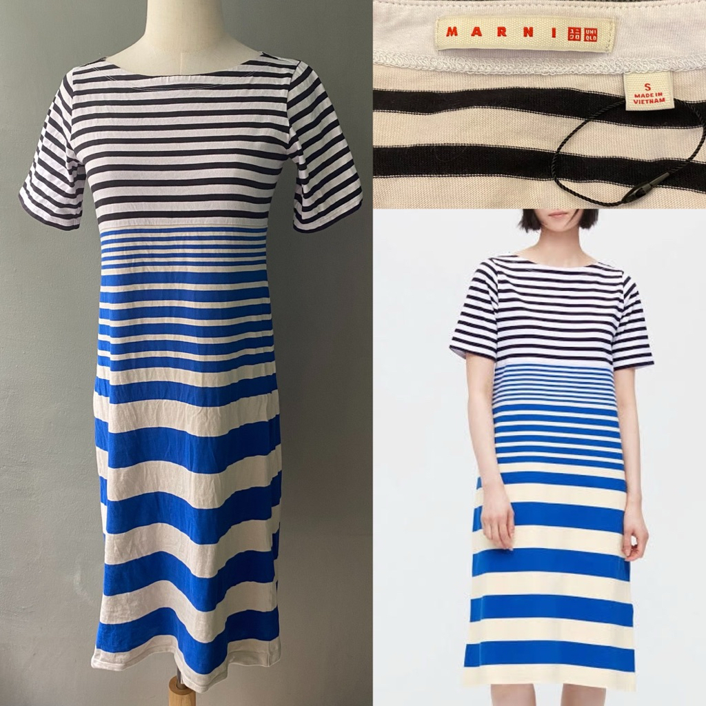 USED Uniqlo x Marni striped dress size S