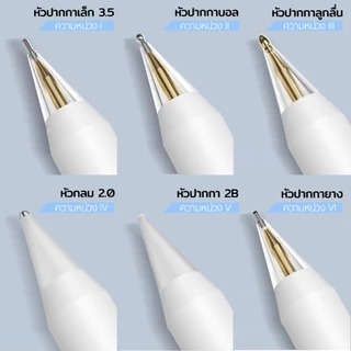 ELELAB หัวเปลี่ยนปากกาสไตลัส 6 ชิ้น พร้อมกล่อง สำหรับ iPad Pro/Air/Mini รองรับ Pencil Gen 1/2/USB-C Pro