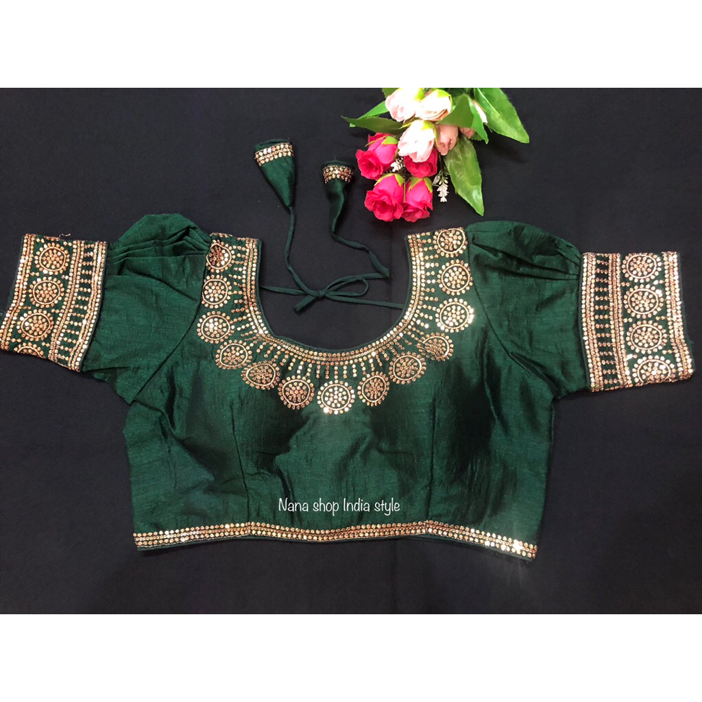 👑เสื้อเบลาส์ เสื้อครอปอินเดียแขนตุ๊กตา ทรงน่ารัก พร้อมส่ง อ่านรายละเอียดก่อนสั่งซื้อ - รูปที่ 2