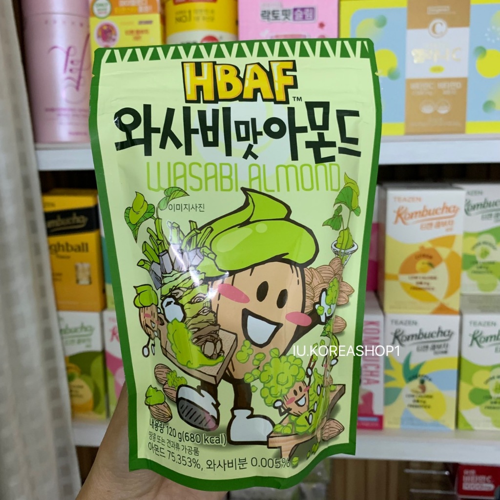 HBAF Wasabi Almond 120 g. Hot&Spicy chichen Almond 120 g. อัลมอนด์วาซาบิ