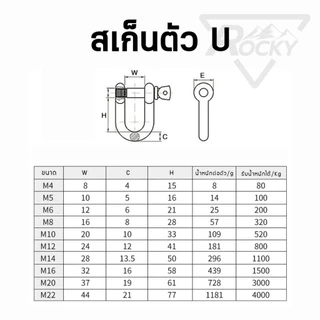 สเก็น สแตนเลส 304 สเก็นตัวยู สเก็นตัว U แข็งแรงทนทาน พร้อมส่งจากไทย
