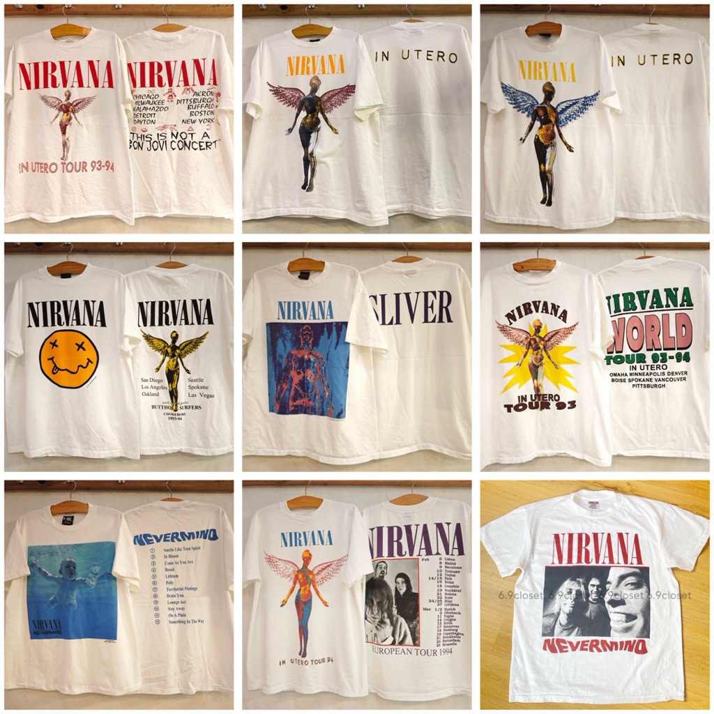 เสื้อยืดnirvana เสื้อผ้าฟอก เสื้อวง
