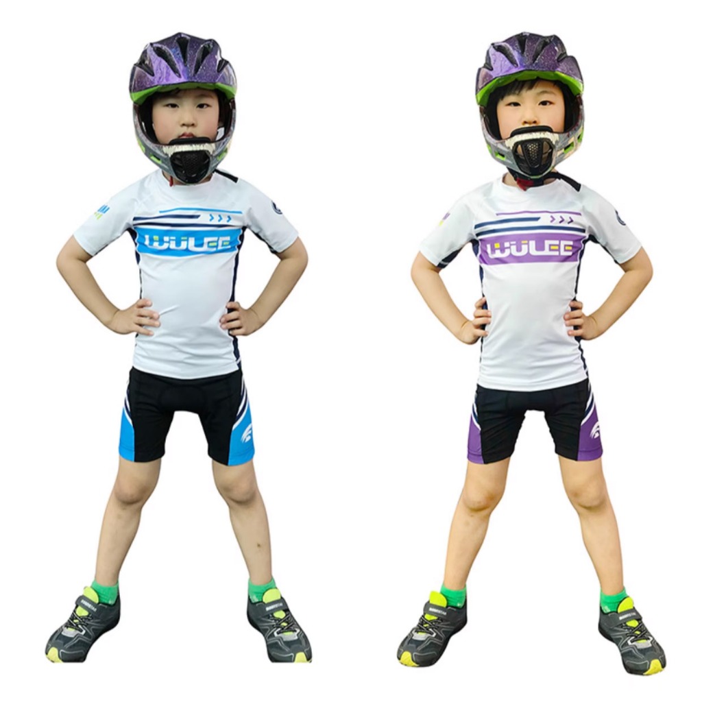ชุดกีฬาเด็ก Luulee รุ่น 2328 เสื้อแขนสั้นเด็ก กางเกงขาสั้นเด็ก ชุดขาไถ Balance bike