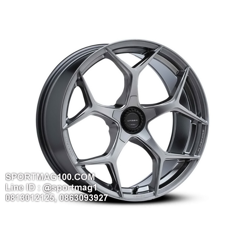 ล้อแม็กซ์ Lenso Jager Vamos5 LITETECH+ ขอบ18นิ้ว 5รู114.3 สีไฮเปอร์แบล็ค กว้าง8.5นิ้ว Offset35 [2202