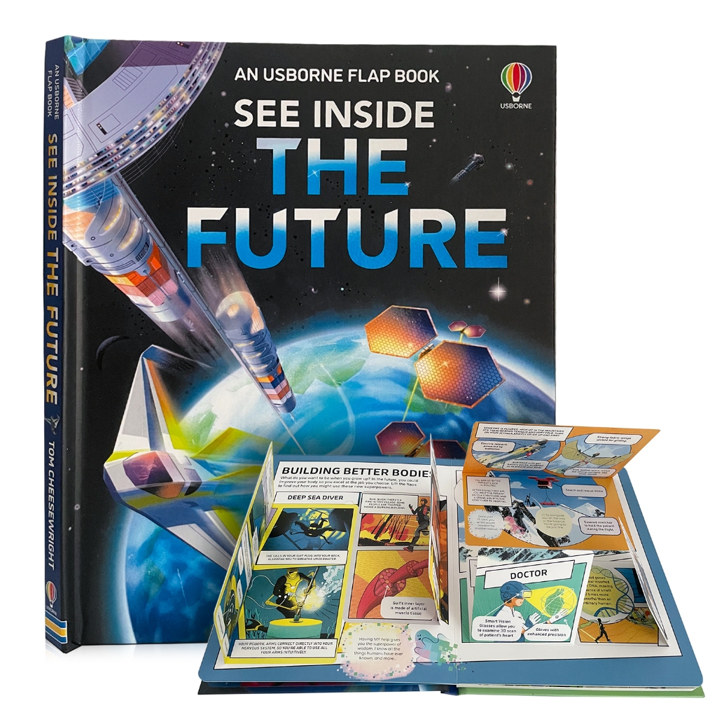 Usborne See Inside The Future Educational 3D Flap Picture Books for Kids Baby Future Imagination Eng