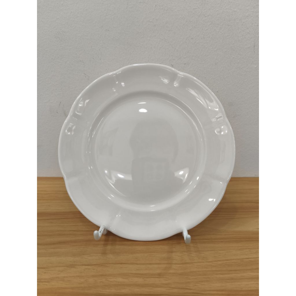 Bone China - N0304 - จานผลไม้/จานขนม/จานแบน/Flat Plate 19.5 cm.