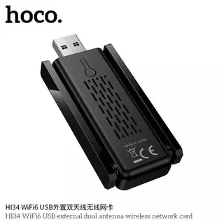 Hoco HI34 ตัวรับสัญญาณไวไฟ WiFi6 USB WiFi 5G/2.4G ความเร็ว 600Mbps Wireless USB Adapter