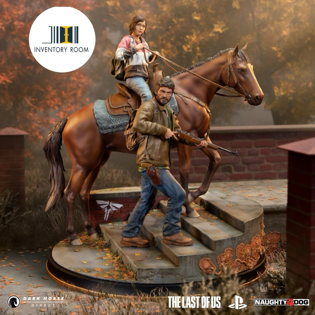 [โมเดลจากเกมส์ลิขสิทธิ์แท้]⚠️ทักก่อนซื้อ⚠️ The Last of Us: Joel & Ellie on Horseback Premium Statue 