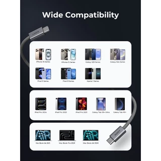 [สำหรับ Samsung S26] AUKEY สายชาร์จเร็ว 240W 5A USB-C to USB-C PD สายถัก DTY | CB-DCC241/CB-DCC242