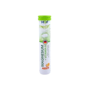 HOF Magnesium Vitamin B ฮอฟ แมกนีเซียม + วิตามินบี เม็ดฟู่ ใส่ใจระบบประสาท 20 เม็ด
