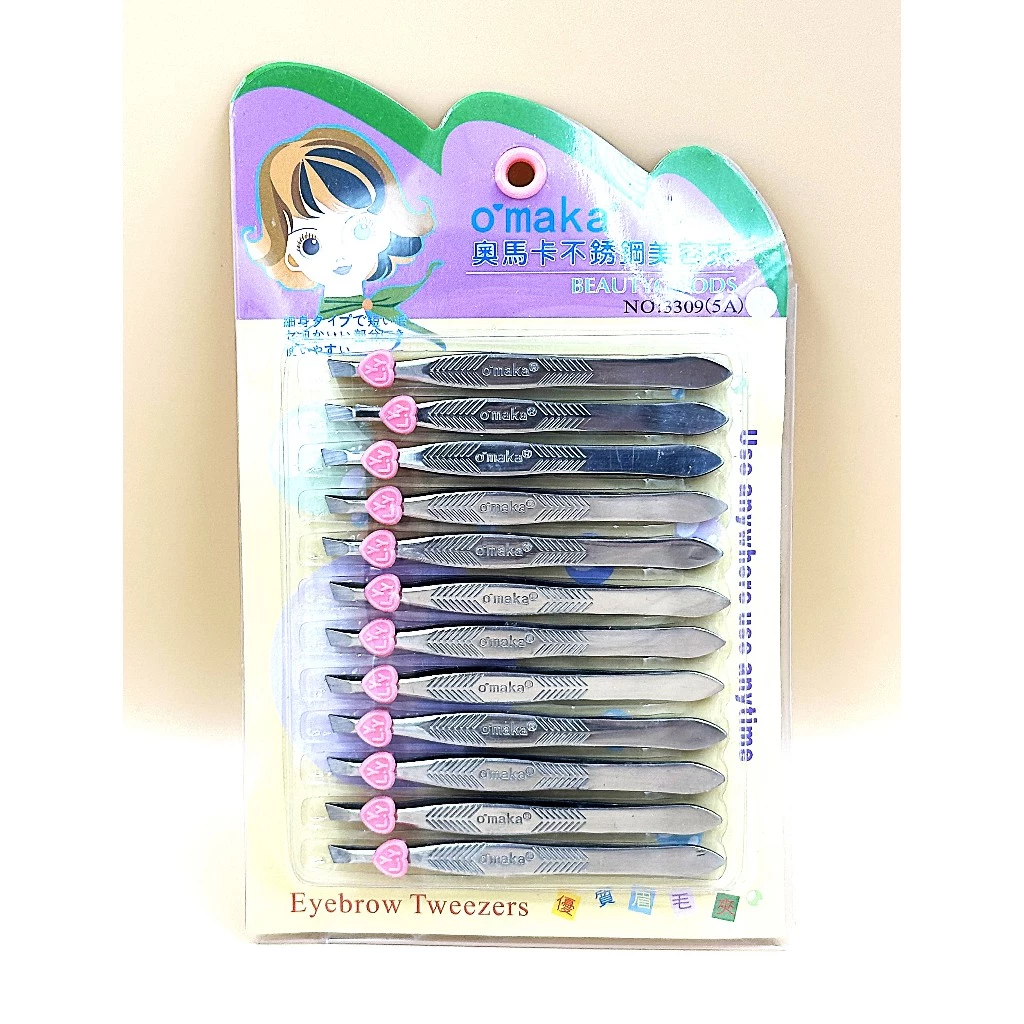แหนบสีเงิน Kany (ปากตรง), O'maka (ปากเฉียง) (12 ชิ้น)