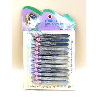 แหนบสีเงิน Kany (ปากตรง), O'maka (ปากเฉียง) (12 ชิ้น)