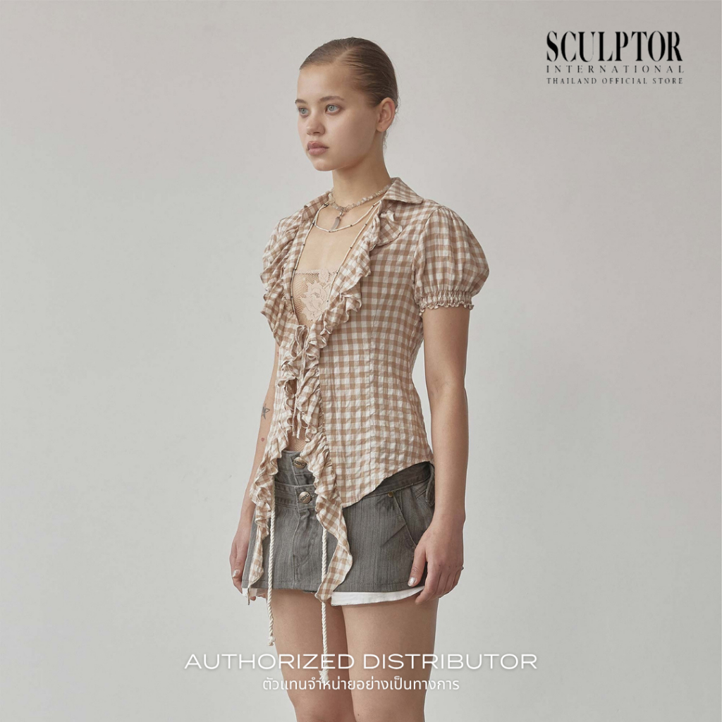 SCULPTOR® เสื้อ Cottage Open Blouse — صورة 4