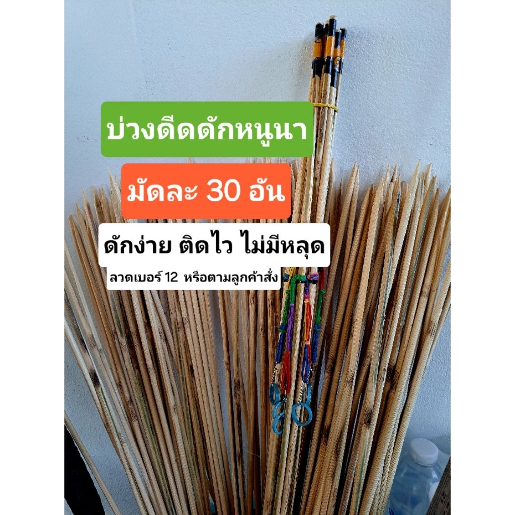 บ่วงดีดดักหนูนา บ่วงซิ่ง มัดละ30อัน ไม้ยาว80ซม. ลวดเบอร์12 พร้อมดักได้เลย ดักง่าย ติดไว
