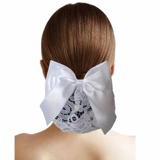เน็ตผมผ้าลูกไม้(L) เน็ตผมby Focusgiftshop เน็ตติดผมสีดำ พนักงาน ข้าราชการ พร้อมส่งจากไทย