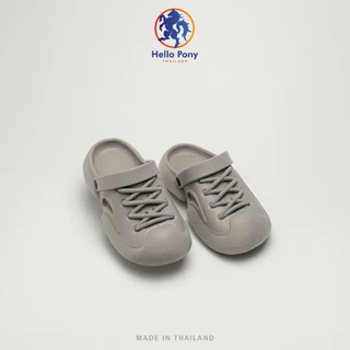 Hello Pony รองเท้าเปิดส้น รองเท้าแตะลำลอง UNISEX ใส่ได้ทั้งชายและหญิง เสริมส้น EVA กันลื่น MHM4014