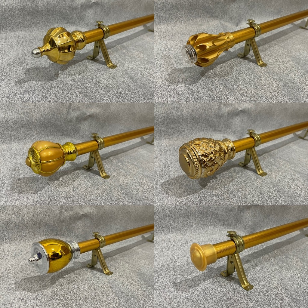 อุปกรณ์ ตกแต่งบ้าน ราวผ้าม่าน ราวเหล็กหุ้มสติ๊กเกอร์ ขนาด 26 mm.รางอุปกรณ์ครบชุดแถมตะขอ น็อต ติดตั้งได้เลย ราคาถูก