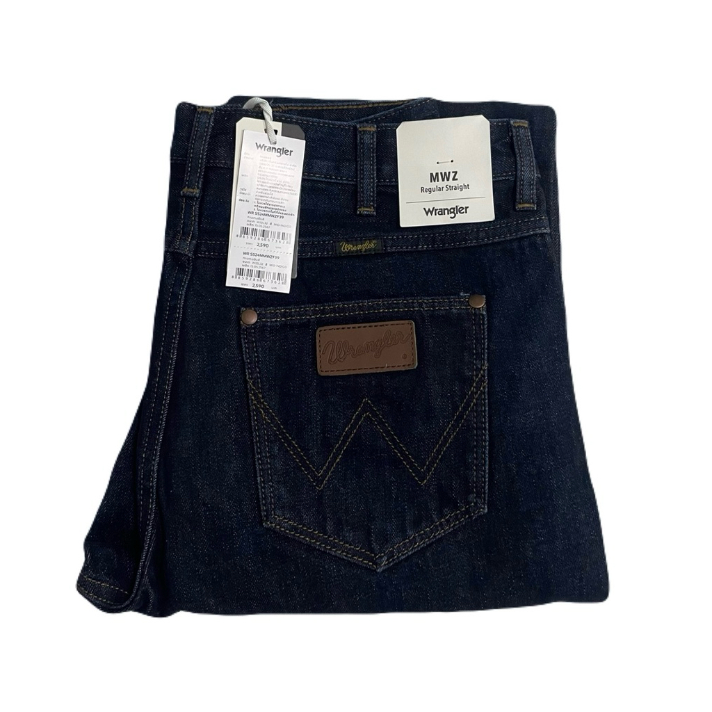 กางเกงยีนส์ Wrangler Mwz ผ้าสีเข้ม ทรงกระบอกตรง
